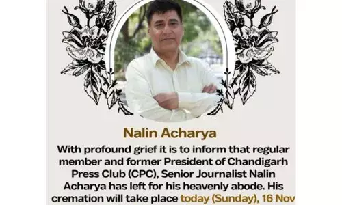 ਸੀਨੀਅਰ ਪੱਤਰਕਾਰ ਅਤੇ ਚੰਡੀਗੜ੍ਹ ਪ੍ਰੈਸ ਕਲੱਬ ਦੇ ਸਾਬਕਾ ਪ੍ਰਧਾਨ ਨਲਿਨ ਆਚਾਰੀਆ ਦਾ ਦੇਹਾਂਤ