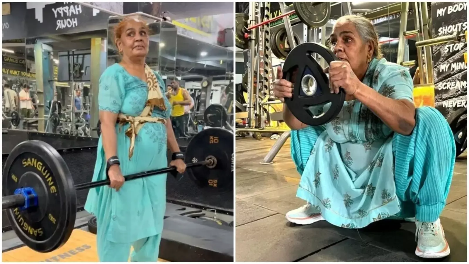 Trending News: 70 ਸਾਲਾ ਆਂਟੀ ਨੂੰ ਦੇਖ ਕੇ ਲੋਕ ਹੈਰਾਨ, ਜਿੰਮ ਵਿੱਚ ਚੁੱਕਦੀ ਹੈ 50 ਕਿੱਲੋ ਦੇ ਡੰਬਲ Trending News: 70 ਸਾਲਾ ਆਂਟੀ ਨੂੰ ਦੇਖ ਕੇ ਲੋਕ ਹੈਰਾਨ, ਜਿੰਮ ਵਿੱਚ ਚੁੱਕਦੀ ਹੈ 50 ਕਿੱਲੋ ਦੇ ਡੰਬਲ