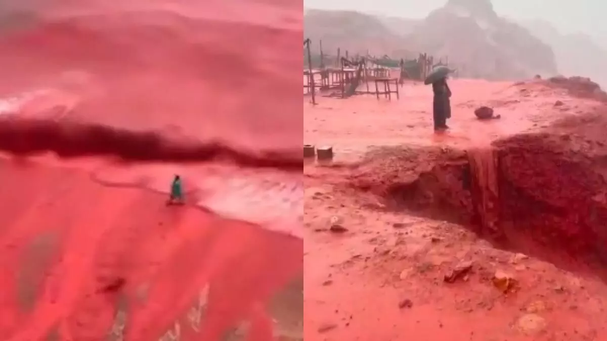 Iran Red Rain: ਈਰਾਨ ਵਿੱਚ ਹੋਈ ਖ਼ੂਨੀ ਬਾਰਿਸ਼, ਲਾਲ ਹੋ ਗਈ ਮਿੱਟੀ, ਤਸਵੀਰਾਂ ਵਾਇਰਲ Iran Red Rain: ਈਰਾਨ ਵਿੱਚ ਹੋਈ ਖ਼ੂਨੀ ਬਾਰਿਸ਼, ਲਾਲ ਹੋ ਗਈ ਮਿੱਟੀ, ਤਸਵੀਰਾਂ ਵਾਇਰਲ