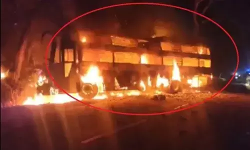 Sleeper bus ਅੱਗ ਦੀ ਲਪੇਟ ਵਿੱਚ; 36 ਯਾਤਰੀ ਸਨ ਸਵਾਰ