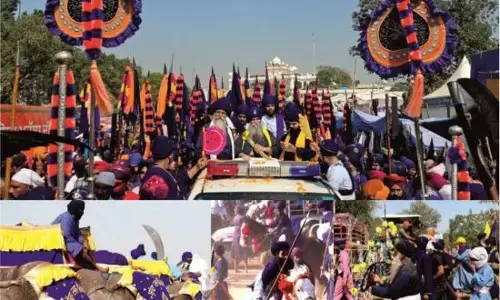 ਖਾਲਸਾਈ ਜਾਹੋ-ਜਲਾਲ ਨਾਲ ਨਿਹੰਗ ਸਿੰਘ ਜਥੇਬੰਦੀਆਂ ਨੇ ਸਜਾਇਆ ਮਹੱਲਾ