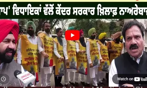 Gas ਦੀ ਕਿੱਲਤ ਖ਼ਿਲਾਫ਼ Vidhan Sabha ਦੇ ਬਾਹਰ ਰੋਸ ਮੁਜ਼ਾਹਰਾ, AAP MLAs ਵੱਲੋਂ ਕੇਂਦਰ ਸਰਕਾਰ ਖ਼ਿਲਾਫ਼ ਨਾਅਰੇਬਾਜ਼ੀ
