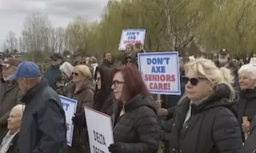 ਬਜ਼ੁਰਗਾਂ ਦੀ ਦੇਖਭਾਲ ਲਈ ਬਣ ਰਹੇ ਪ੍ਰਾਜੈਕਟ ਨੂੰ ਰੋਕਣ ਕਾਰਨ ਡੈਲਟਾ ਵਿੱਚ ਰੋਸ ਮੁਜਾਹਰਾ ਬਜ਼ੁਰਗਾਂ ਦੀ ਦੇਖਭਾਲ ਲਈ ਬਣ ਰਹੇ ਪ੍ਰਾਜੈਕਟ ਨੂੰ ਰੋਕਣ ਕਾਰਨ ਡੈਲਟਾ ਵਿੱਚ ਰੋਸ ਮੁਜਾਹਰਾ