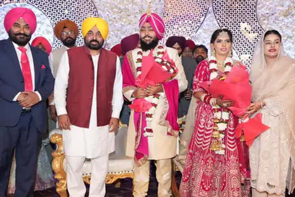 CM Mann attend the wedding of AAP MLAs Son