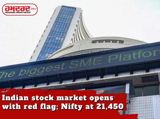 indian stock market opens with red flag