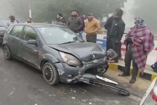 Several vehicles collided on Fazilka flyover